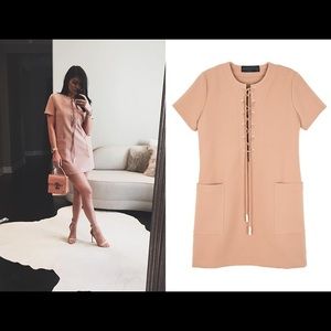 KENDALL AND KYLIE SAFARI DRESS IN BLUSH